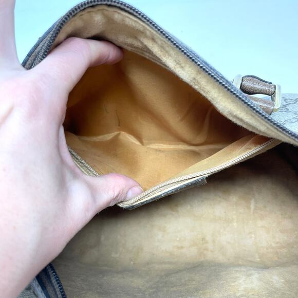 Gucci GG Supreme Monogram Web Vintage Boston Bag Canvas Leather Beige Brown - Picture 13 of 16